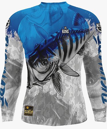 CAMISETA DE PESCA KING BRASIL COM PROTEÇÃO SOLAR UV 50+ (KFF106) - INFANTIL