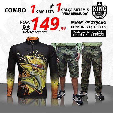 COMBO 1 CAMISETA + 1 CALÇA PRONTA ENTREGA - KING BRASIL - MODELOS SORTIDOS