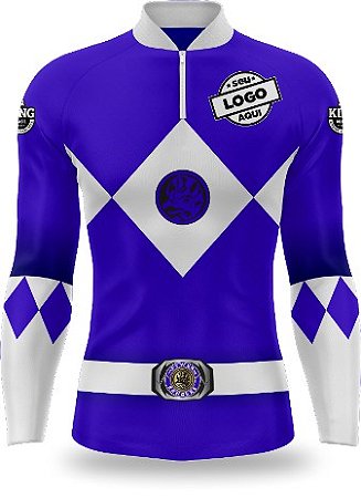 CAMISETA PERSONALIZADA KING BRASIL POWER RANGER AZUL - CD0194