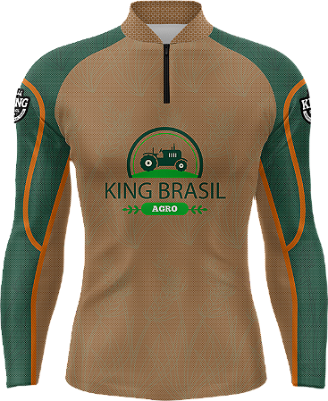 CAMISETA DE PESCA KING BRASIL COM PROTEÇÃO UV 50+ (KD00504)