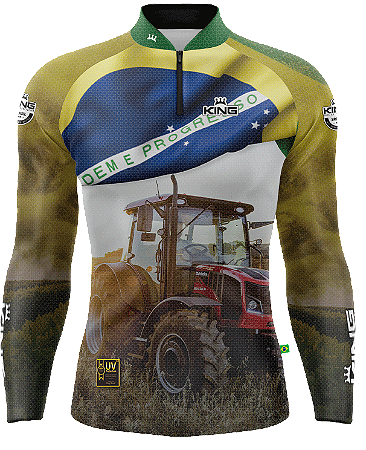CAMISETA AGRO KING BRASIL COM PROTEÇÃO UV 50+ (KD00524)