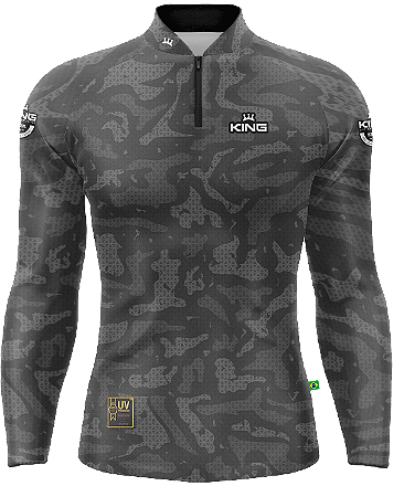 CAMISETA DE PESCA KING BRASIL COM PROTEÇÃO UV 50+ (KFF649N)