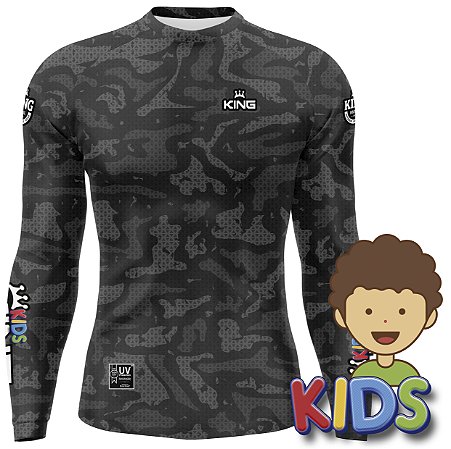CAMISETA DE PESCA KING BRASIL COM PROTEÇÃO SOLAR UV 50+ (KFF649N) - INFANTIL