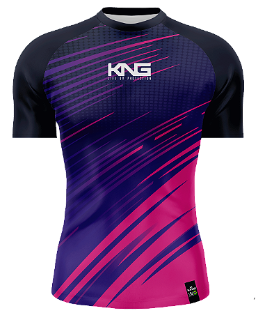 CAMISETA KING BRASIL - MANGA CURTA - GOLA CARECA COM PROTEÇÃO UV 50+ (KG003)