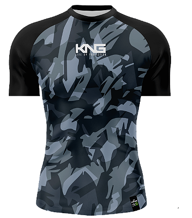 CAMISETA KING BRASIL - MANGA CURTA - GOLA CARECA COM PROTEÇÃO UV 50+ (KG002)