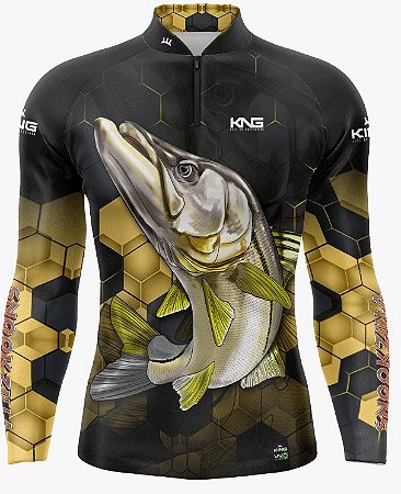 CAMISETA DE PESCA KING BRASIL COM PROTEÇÃO UV 50+ (KFF619)