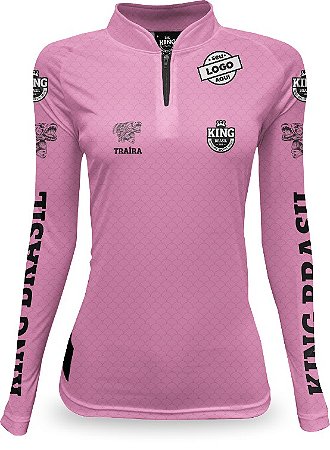 CAMISETA PERSONALIZADA KING BRASIL TRAÍRA ROSA - CD0280