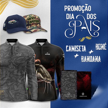 KIT DIA DOS PAIS - 1 CAMISETA KFF - 1 BANDANA - 1 BONÉ