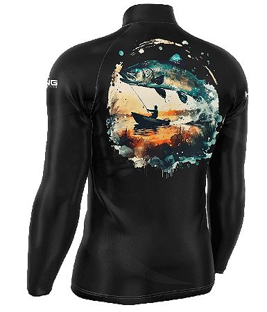 CAMISETA DE PESCA KING BRASIL COM PROTEÇÃO UV 50+ (KFF613)