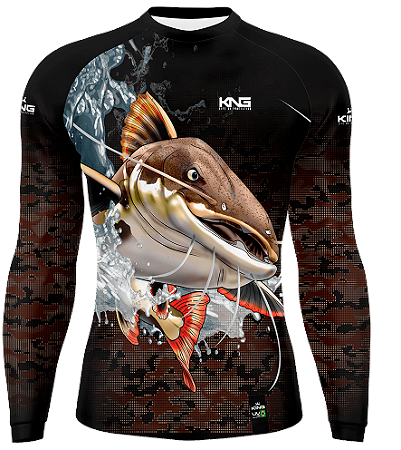 CAMISETA DE PESCA KING BRASIL COM PROTEÇÃO SOLAR UV 50+ (KFF602N) - INFANTIL