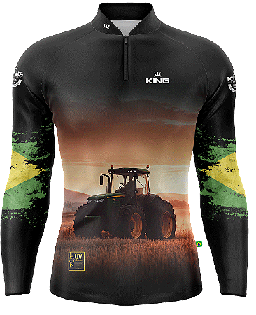 CAMISETA AGRO KING BRASIL COM PROTEÇÃO UV 50+ (KD00527N)