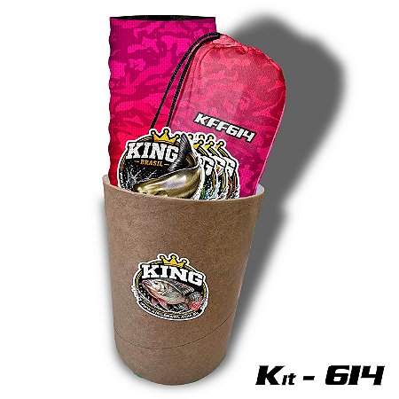 KIT CAMISETA + BANDANA DE PESCA KING BRASIL COM PROTEÇÃO UV 50+ (KFF614)