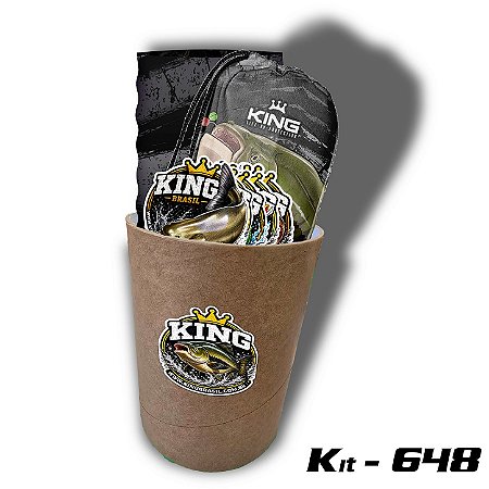 KIT CAMISETA + BANDANA DE PESCA KING BRASIL COM PROTEÇÃO UV 50+ (KFF648)