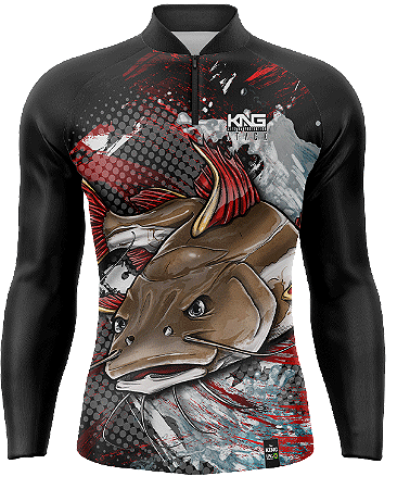 Camiseta C/ Proteção UV Atack King Brasil Pirarara