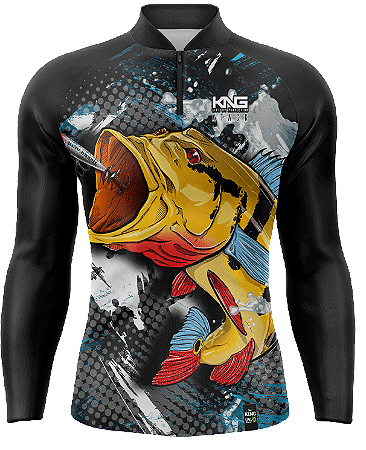 Camiseta C/ Proteção UV Atack King Brasil Tucunaré