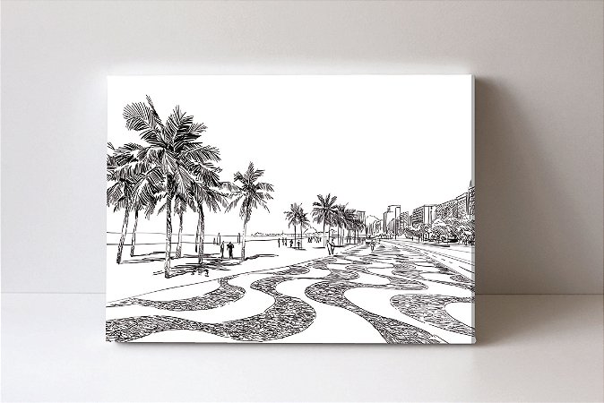 Quadro em Canvas Copacabana Ilustração