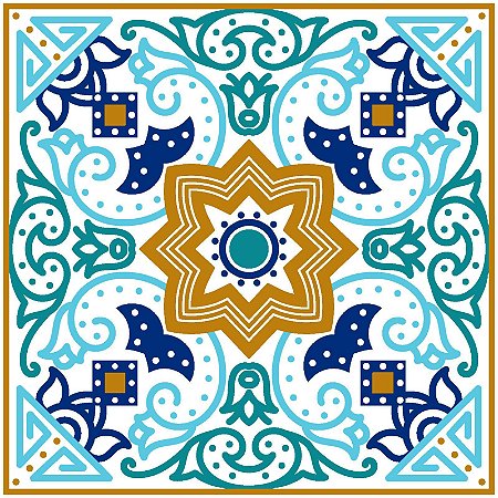 Adesivo de Azulejo Vibrante Moroccos