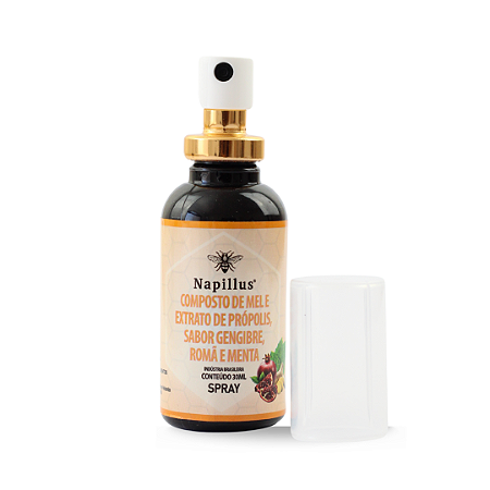 Spray de mel, romã, gengibre, própolis e menta Napillus 30 ml