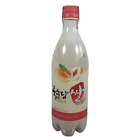 Makgeolli  - Bebida Coreana Vinho De Arroz Sabor Pêssego 750 Ml