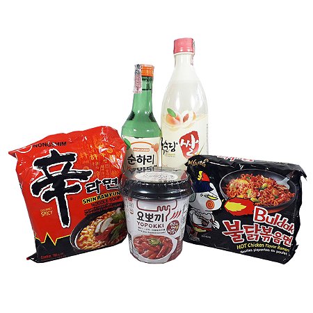 Kit Makgeolli + Lamen + Topokki + Soju Coreano
