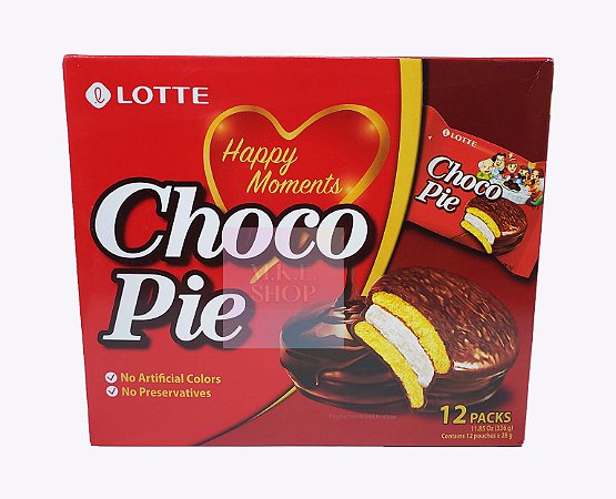 Choco Pie Bolo com Recheio de Marshmallow Coberto Chocolate