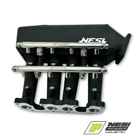 COLETOR SINGLEPLENUM VW AP 8V FLUXO CRUZADO BORBOLETA P/ FRENTE 8 BICOS - PRETO TEXTURIZADO