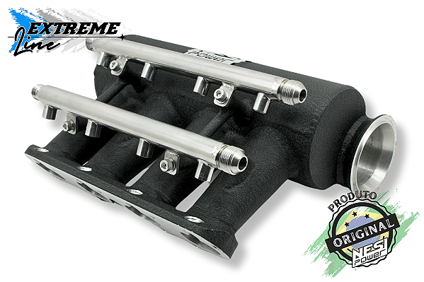 COLETOR DUALPLENUM VW AP 16V 8 BICOS  TBI 90mm - PRETO