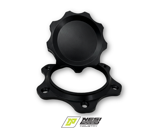 BOCAL DE APARAFUSAR + TAMPA UNIVERSAL 5” – PRETO ANODIZADO