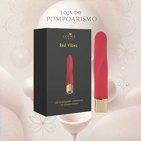 Red Vibez - Vibrador de Luxo Compacto com 10 Modos de Vibração - Essence Toys