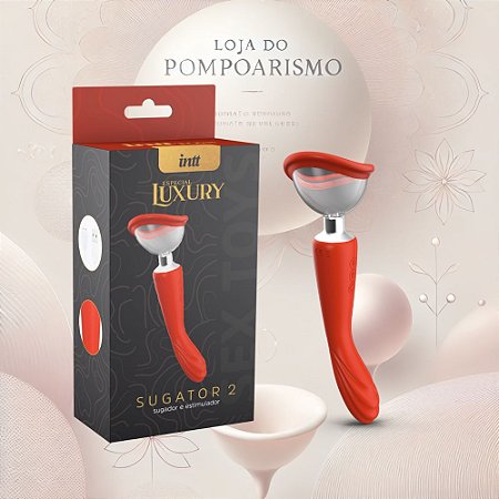 Massageador Feminino com Dupla Funções Vibrador e Estimulador de Clitóris Sugator 2 Intt