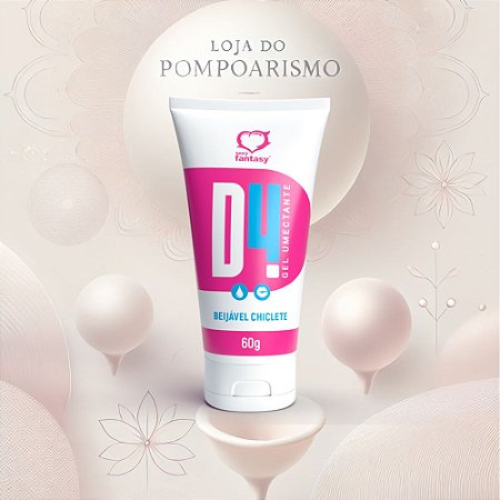 Lubrificante Íntimo Sensual Beijável Gel Lubrificante Sabor Chiclete a Base Dágua D4