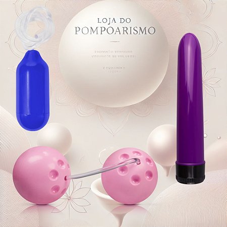 Kit Pompoarismo Cone 60g Hot Flowers - Bola Ben Wa e Personal 17cm