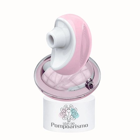 Travel Estimulador Feminino Recarregável com Ondas de Pressão e Estojo Portátil