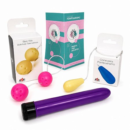 Kit Pompoarismo Mais Procurado com Cone 45g + Ben Wa + Personal