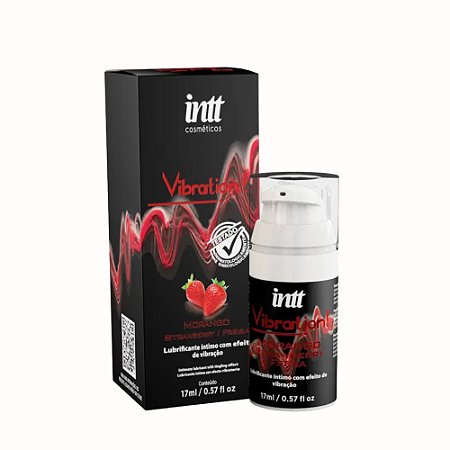 Vibrador Líquido Vibration Morango 17ml | Gel Beijável com Efeito Vibrante