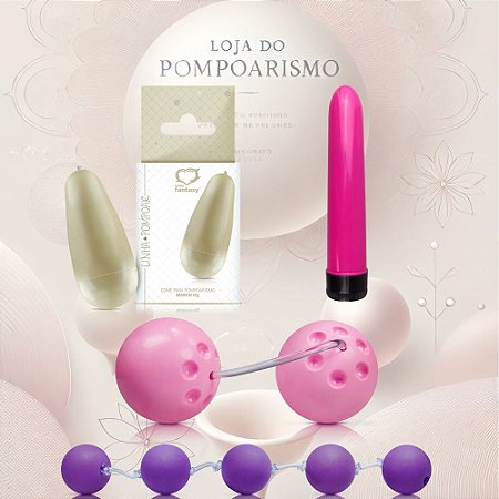 Kit Pompoarismo Cone 45g Personal Ben Wa Colar Tailandês