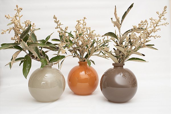 Vaso Vidro Fendi Redondo
