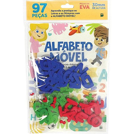 ALFABETO MÓVEL LETRAS E NÚMEROS INFANTIL