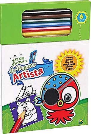 kit pintura pequeno artista livro infantl