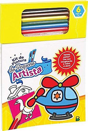 kit pintura pequeno artista livro infantil