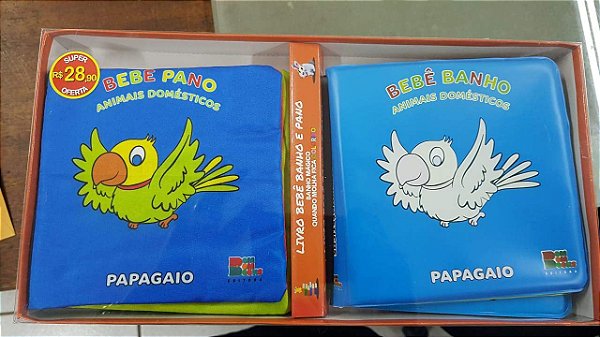 LIVRO DE BEBÊ BANHO E PANO ANIMAIS DOMÉSTICOS