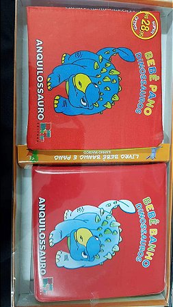 LIVRO DE BEBÊ BANHO E PANO DINOSSAUROS