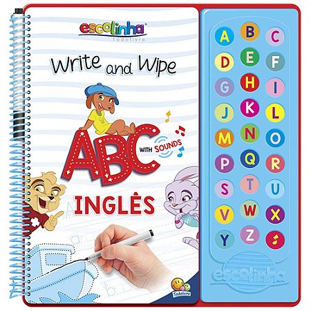 Escute e Aprenda! Escreva e Apague ABC com Sons em Ingles
