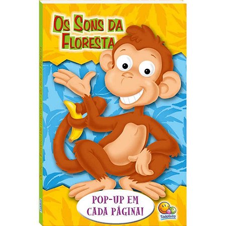 um livro pop- up os sons da floresta