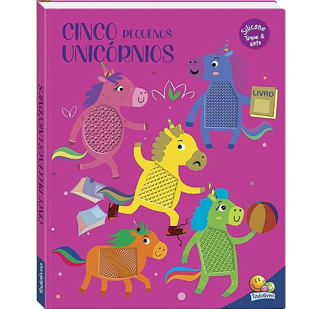 Esconde-Esconde animado Toque Sinta Cinco Pequenos Unicórnio