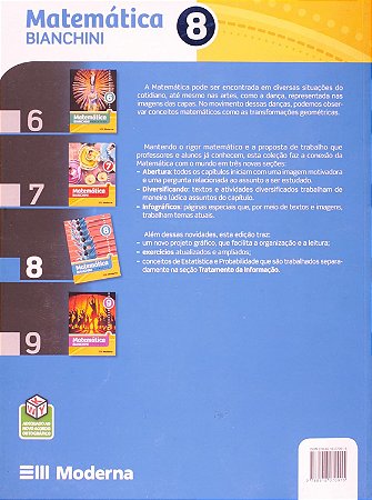 Matemática Bianchini. 8º Ano Capa comum