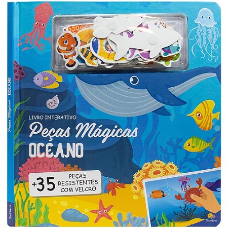 PECAS MAGICAS - UM LIVRO COM VELCRO: OCEANO