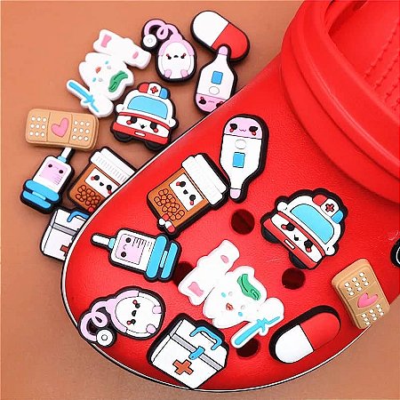 Pins / Botons para Crocs Kit Profissionais da Saúde