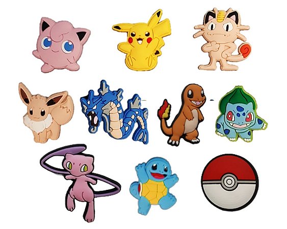 Pins / Botons para Crocs Kit Pokémon