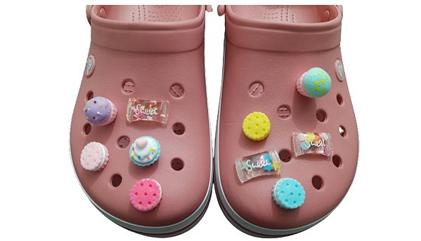 Pins / Botons para Crocs Kit Sobremesas e Doces Variados-Macarons